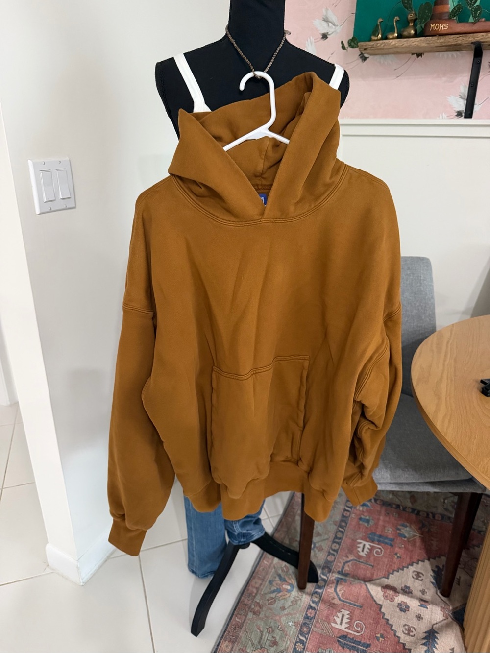 Yeezy GAP Perfect Double Layered Hoodie YZY Brown 2 Size XXL Heavyweight